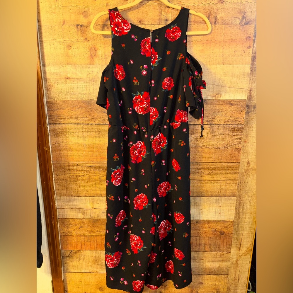 Xhilaration floral cold-shoulder romper - Picture 6 of 8